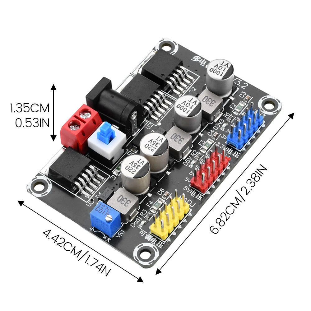 LM2596 Step-Down Power Supply Module 7-25V to 3.3V/5V