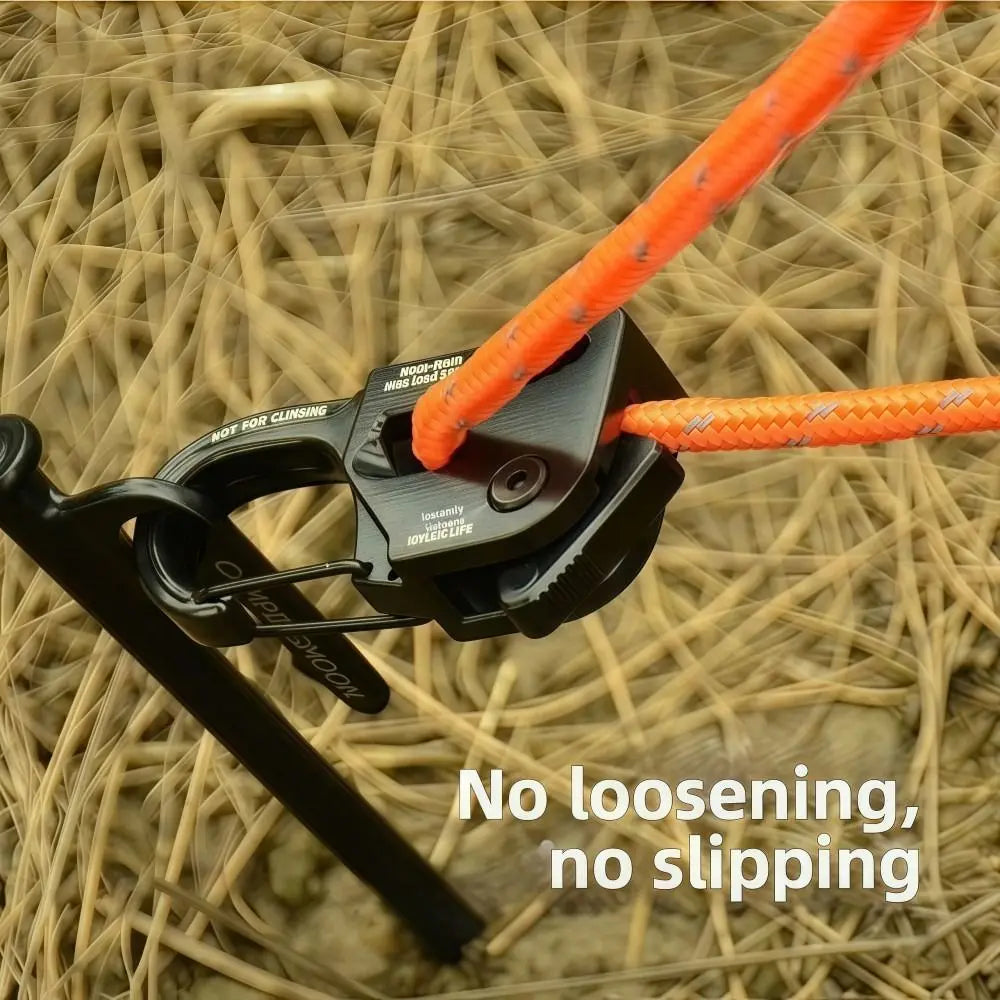 Aluminum Alloy Tent Rope Tensioner | Anti-Slip 2–10mm Adjuster