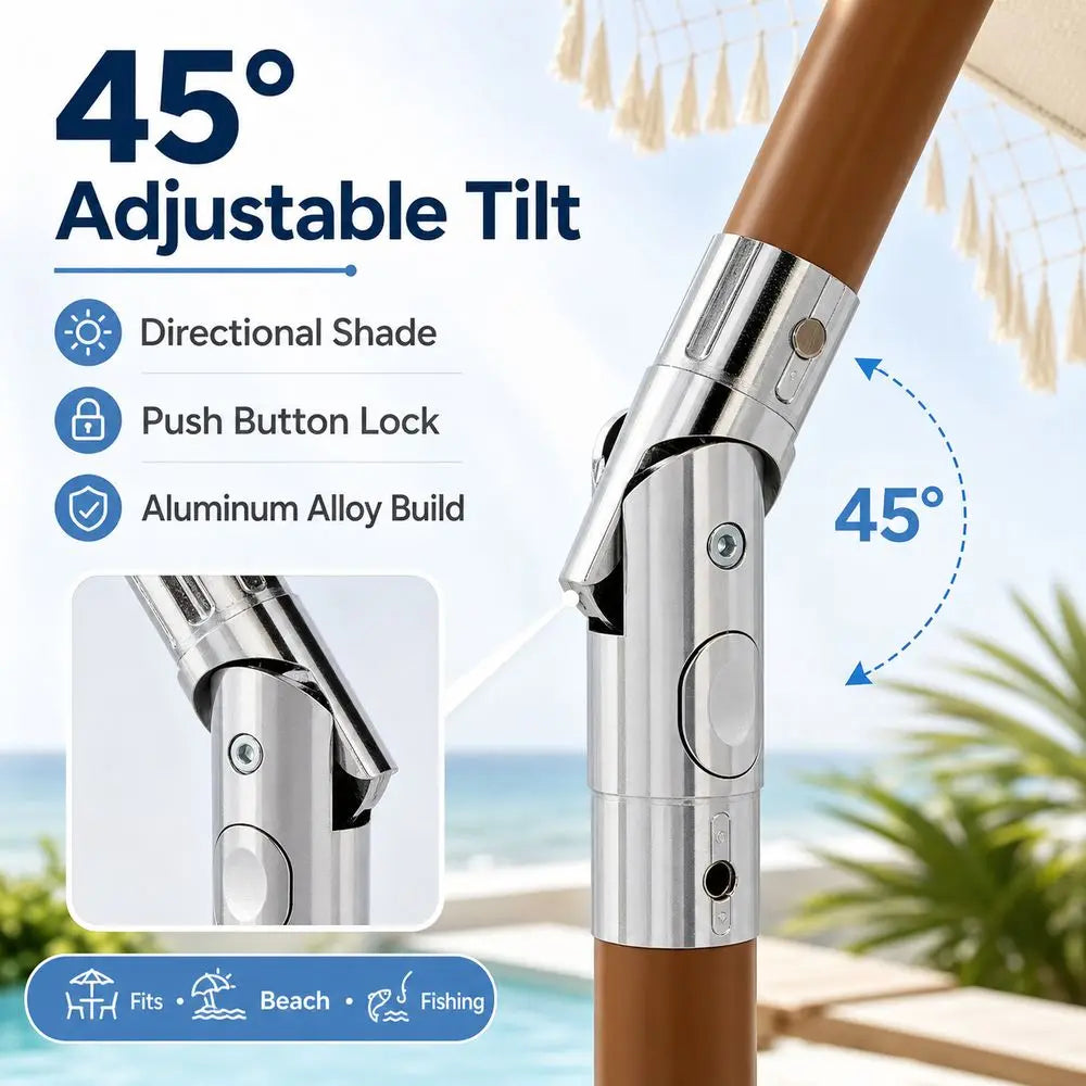 Aluminum Alloy Umbrella Tilt Adapter | Multi-Angle Adjustable