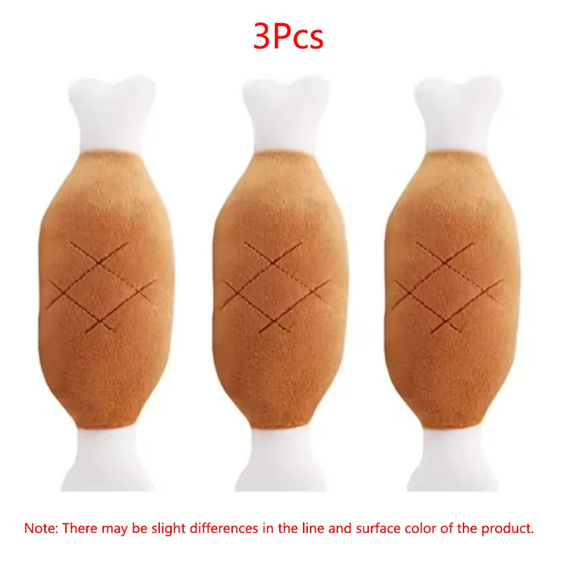 Interactive Plush Squeaky Dog Toy – Chicken Leg & Bone Shape