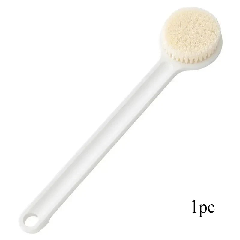 Long Handle Bath Brush – Soft Bristle Body Scrubber