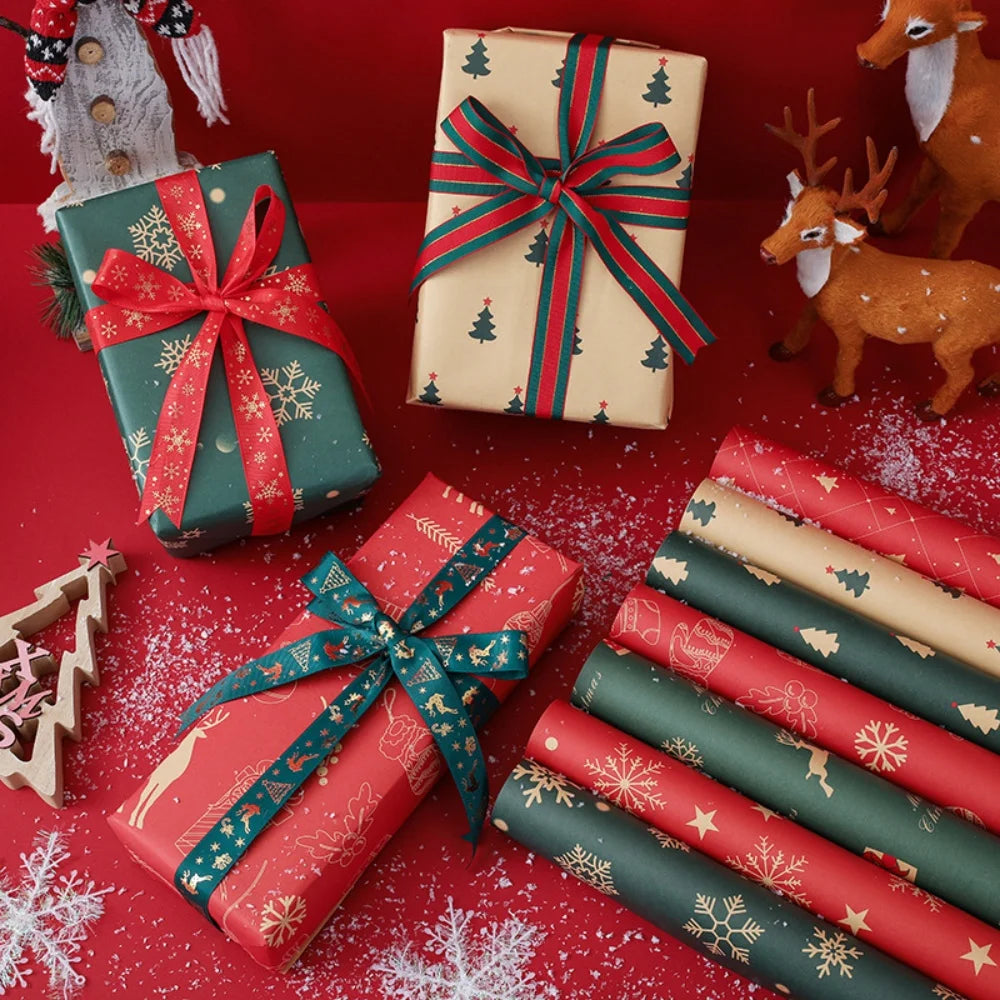 Christmas Gift Wrapping Paper 50x74cm – Festive Holiday Wrap