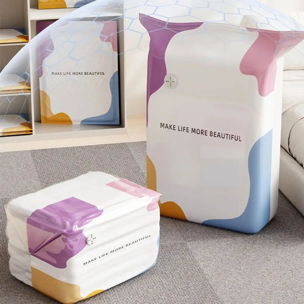 No-Pump Vacuum Compression Bags | Wardrobe Storage Organizer