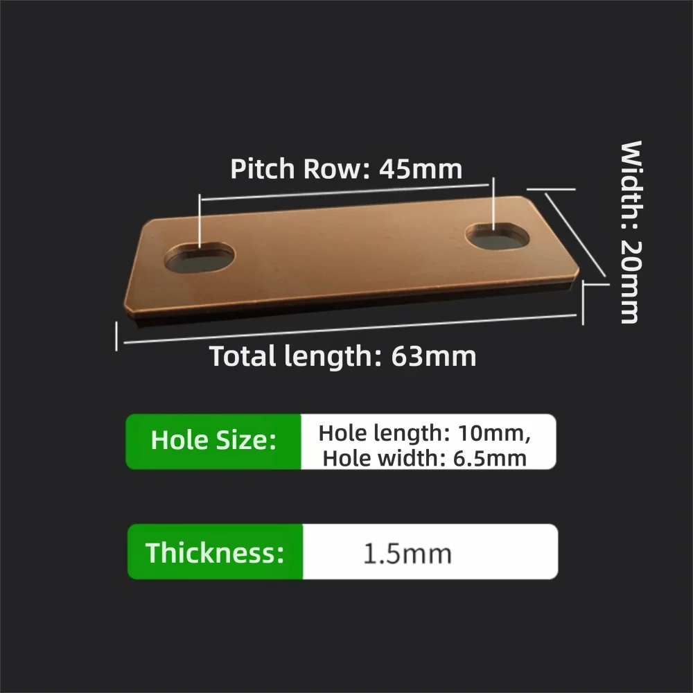 Copper Battery Busbar Connector M6 | 30Ah–300Ah Lithium