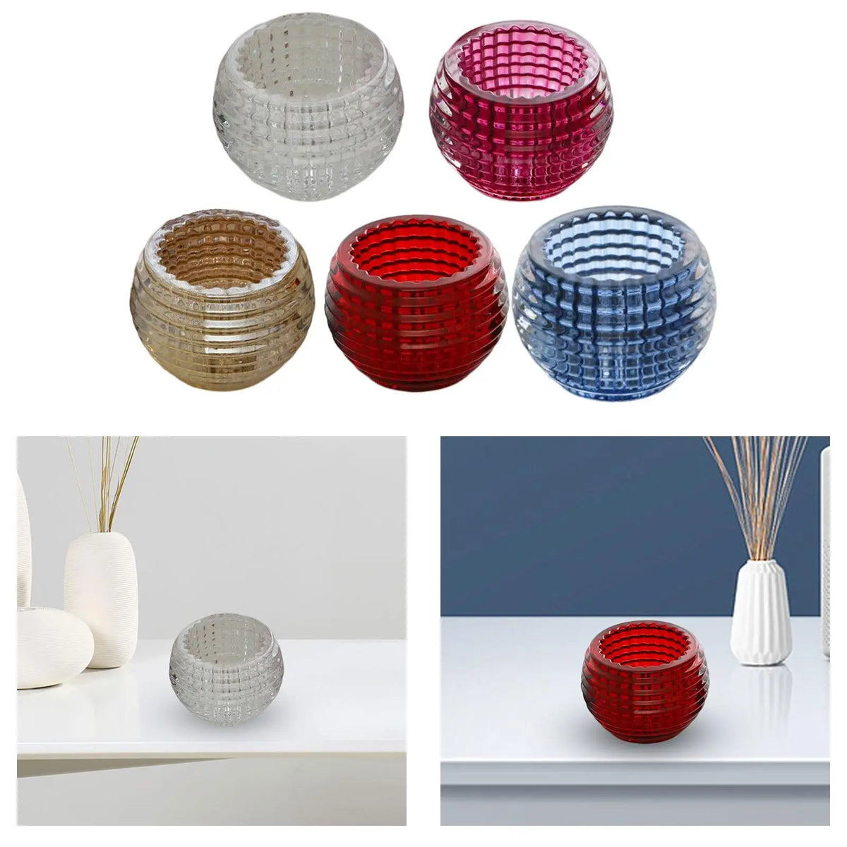 Romantic Glass Tea Light Candle Holder – Wedding & Home Décor