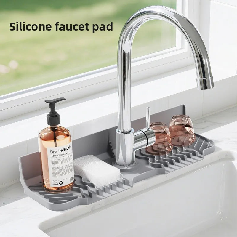 NIFTY Adjustable Silicone Sink Splash Guard Mat & Faucet Protector