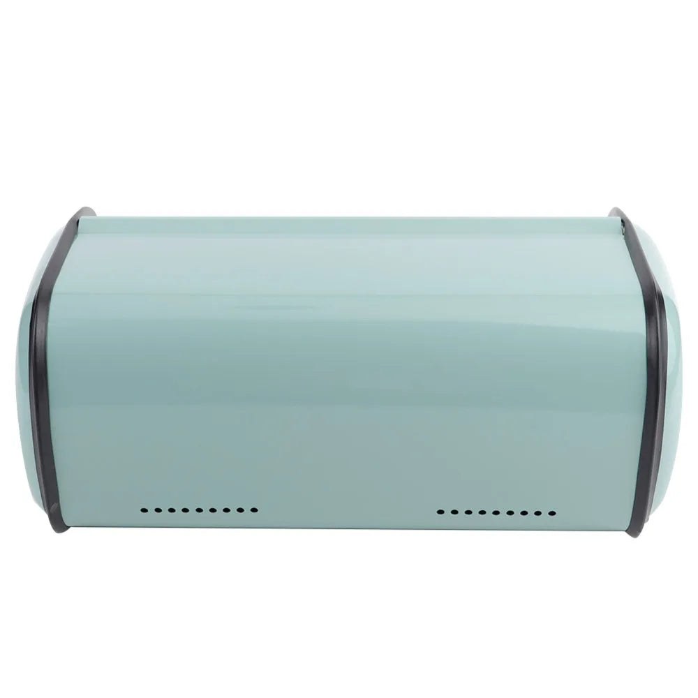 Large Metal Roll Top Bread Box – Red or Blue | 4.5L Kitchen