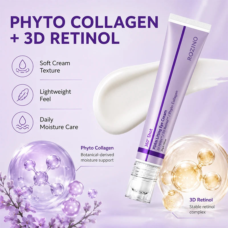 ROZINO PDRN 360° Korean Eye Cream – Roller Ball Moisturizer