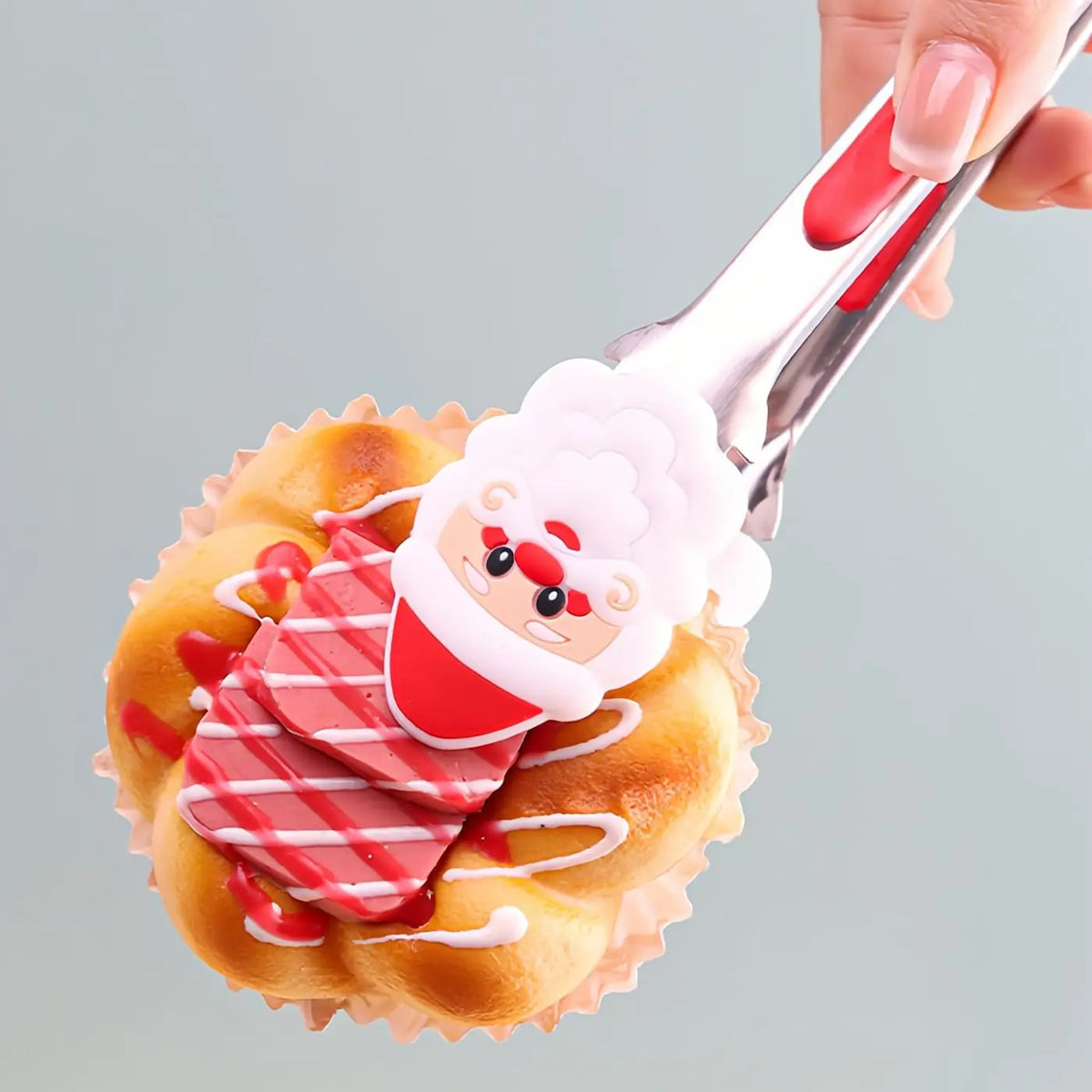 7-Inch Christmas Mini Food Tongs – Festive Serving Clamps Set