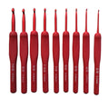 9-Piece Aluminum Crochet Hook Set with Silicone Handles