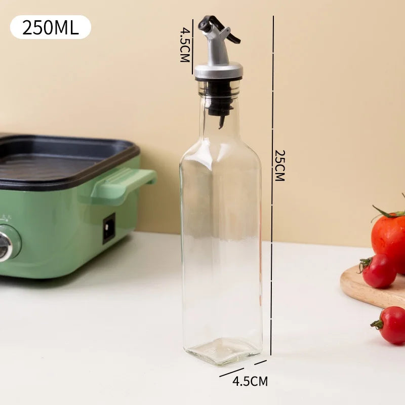 Clear Glass Oil & Seasoning Bottle – 150/250/500ML Leakproof