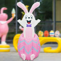 Giant Easter Bunny Inflatable Outdoor Decoration with LED Lights