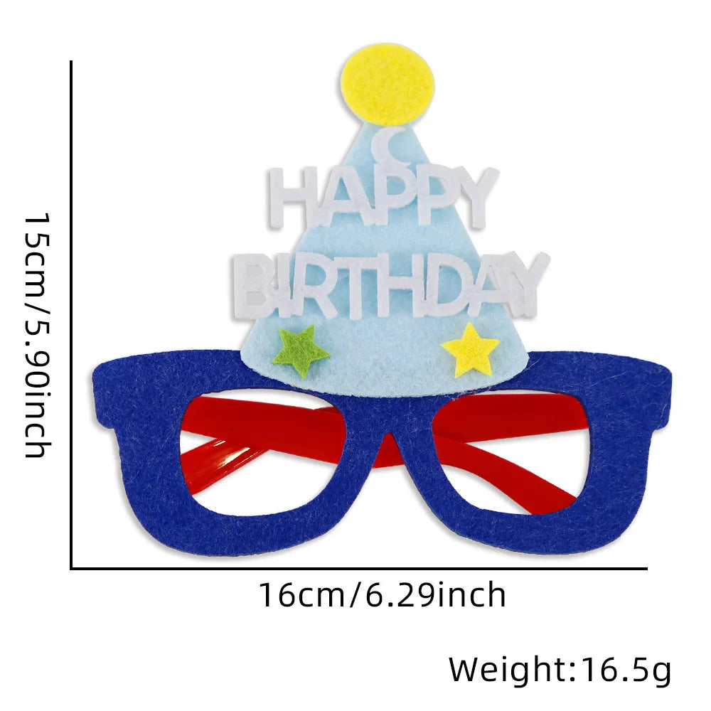 Kids Birthday Cartoon Animal Felt Glasses – Fun Party Props