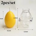 2-Piece Egg Candle Mold Set – Acrylic Plastic Candle Making Kit