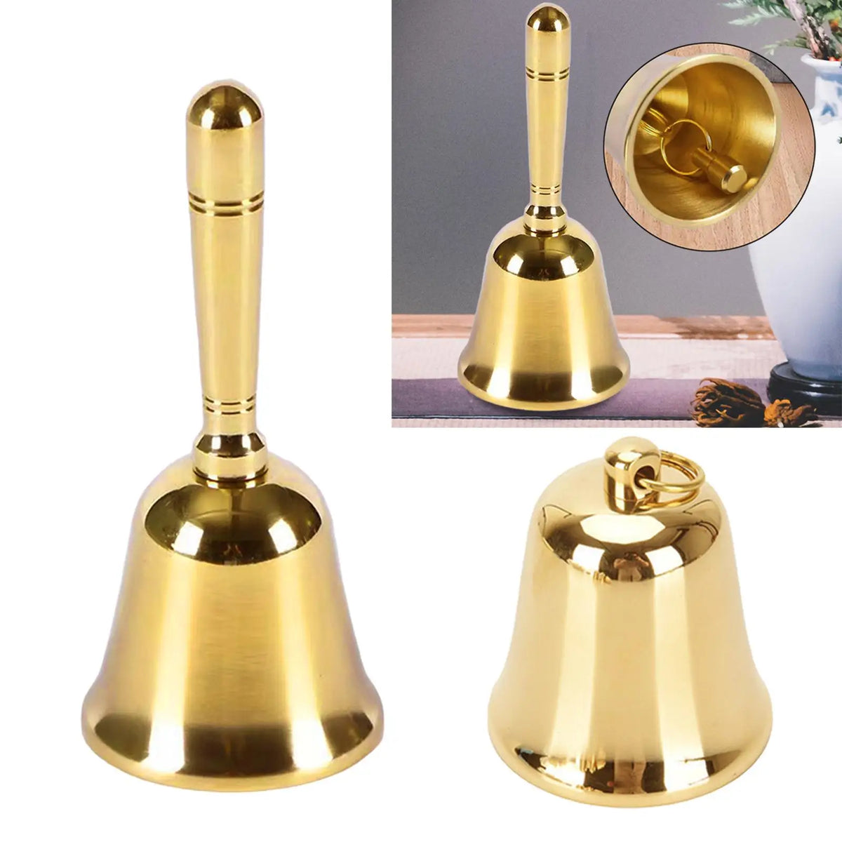 Copper Vintage Hand Bell – Service Desk & Wind Chime Pendant
