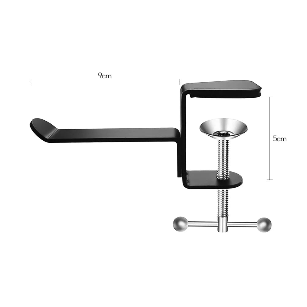 Under-Desk Headphone Hanger – Aluminum Alloy Headset Mount