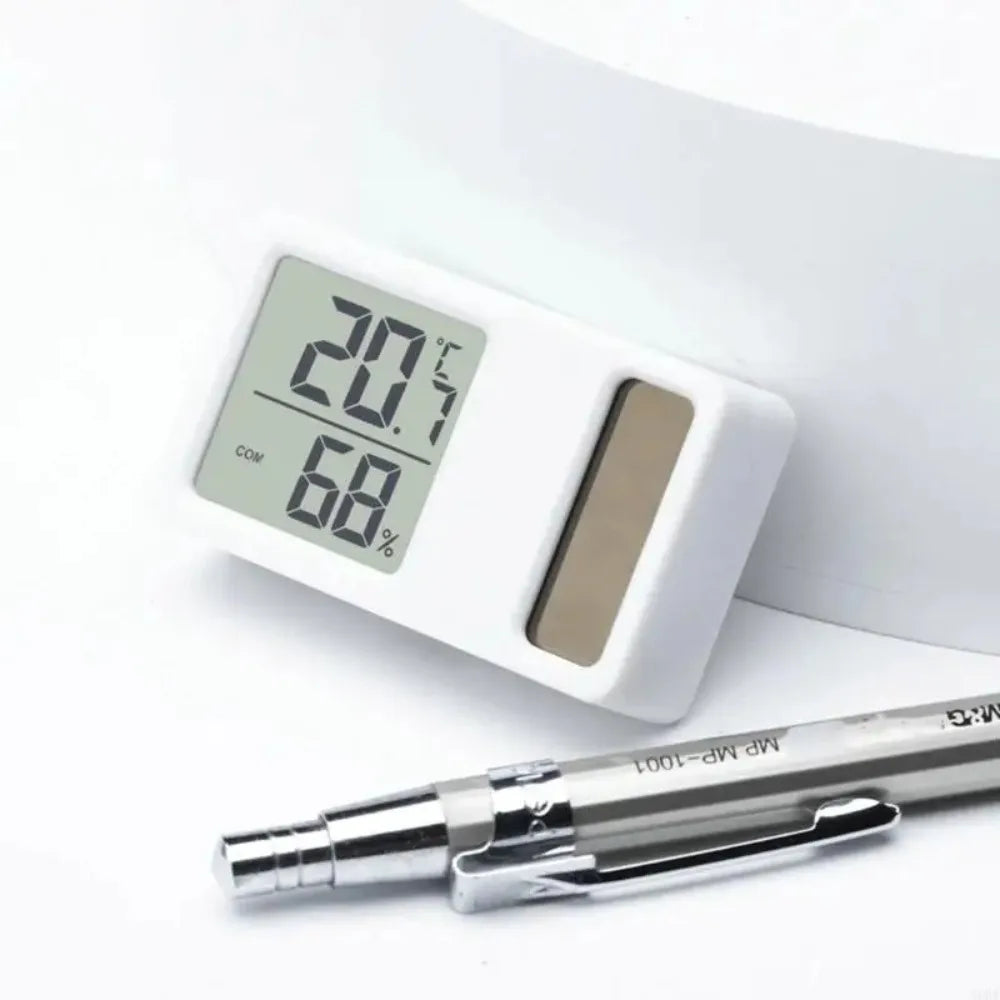 Solar Powered Digital Thermometer Hygrometer | Mini Indoor Gauge