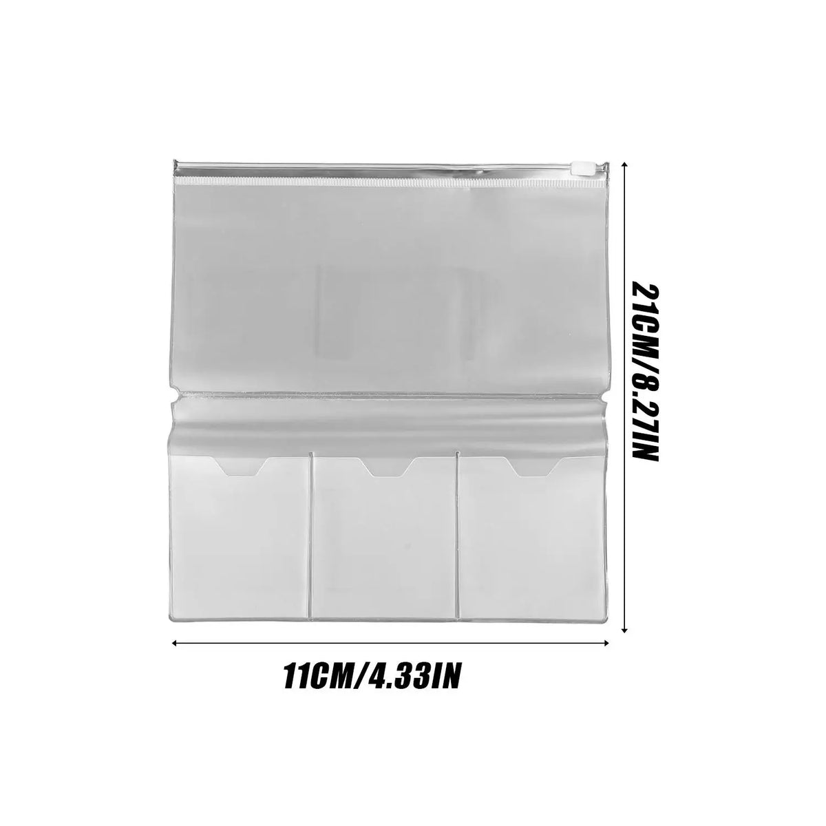 Transparent PVC Zipper Document Organizer Bag – 4 Sizes