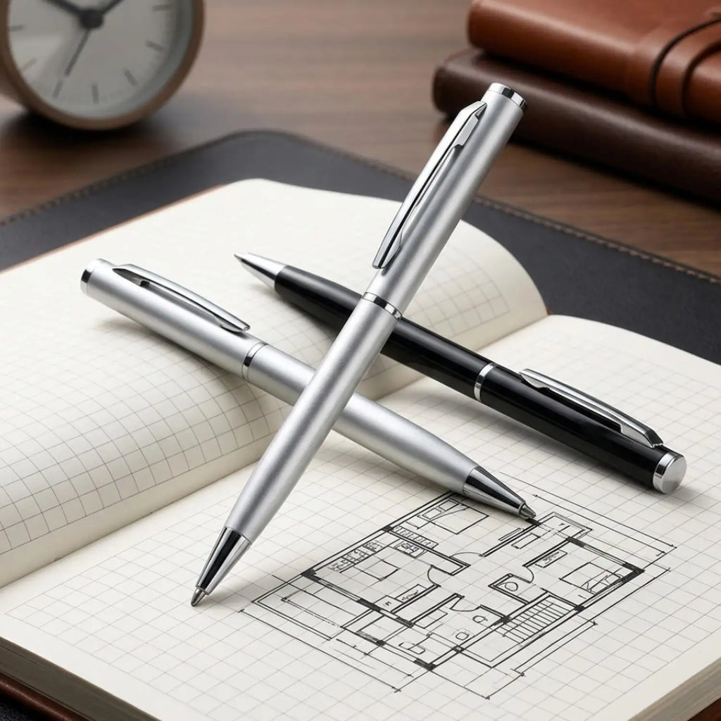 5-Pack Rotatable Metal Ballpoint Pens | Office & Gift Set