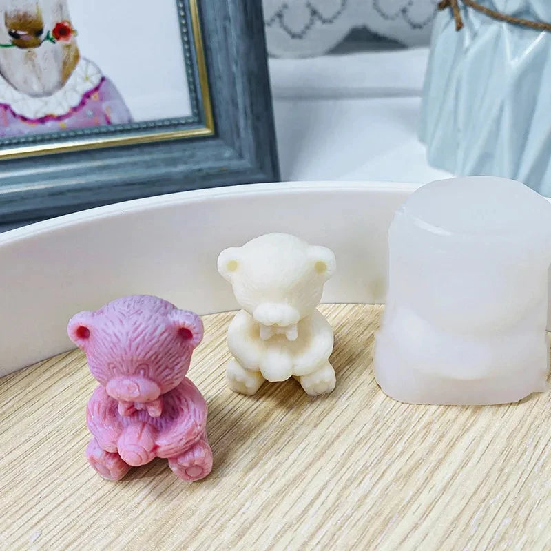 Bear Hug Ball 3D Silicone Mold – Candle Soap Resin DIY Craft