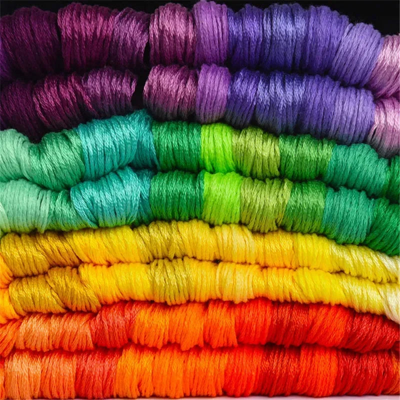 Rainbow Embroidery Thread Set – 50 or 100 Pcs Cross-Stitch Floss