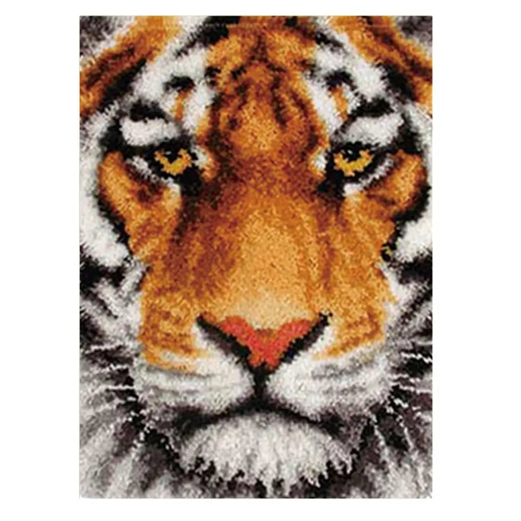 DIY Latch Hook Kit – Printed Canvas Rug, Pillow & Tapestry Set