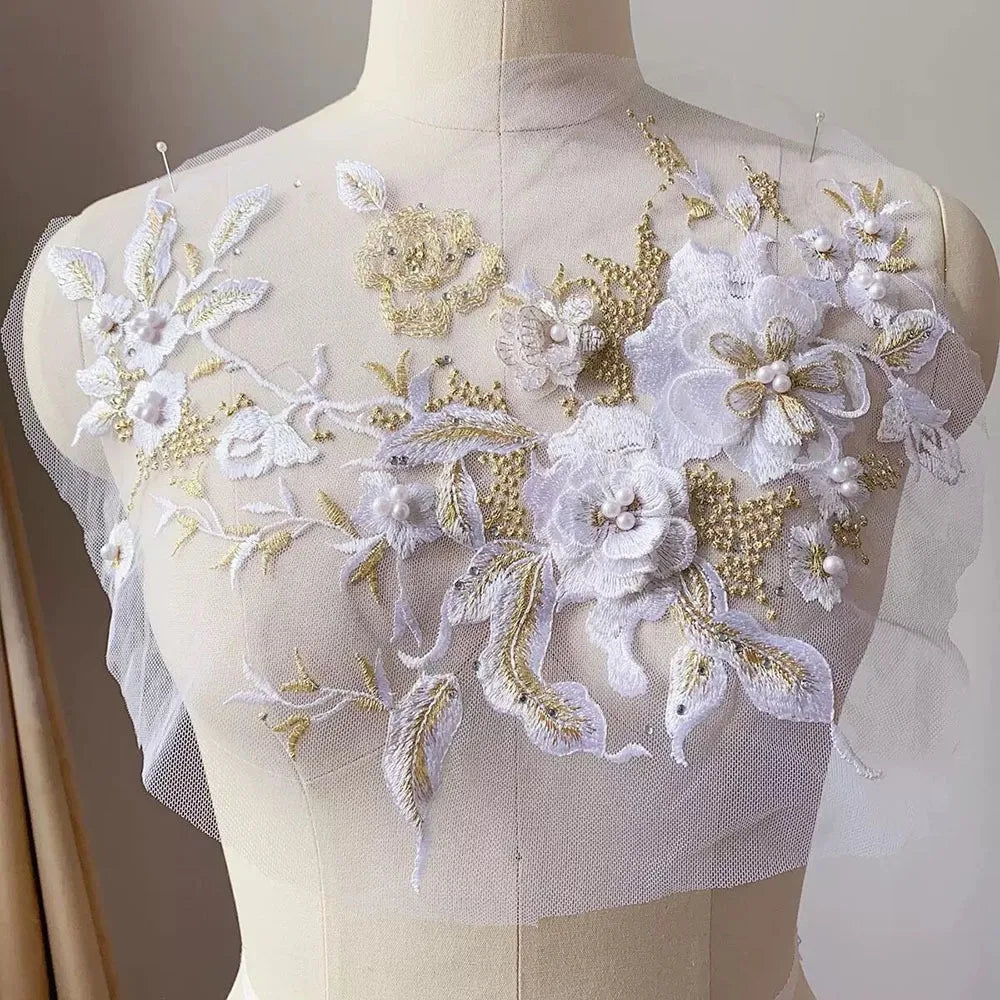 Sequin Embroidery Floral Patch – DIY Appliqué for Costumes