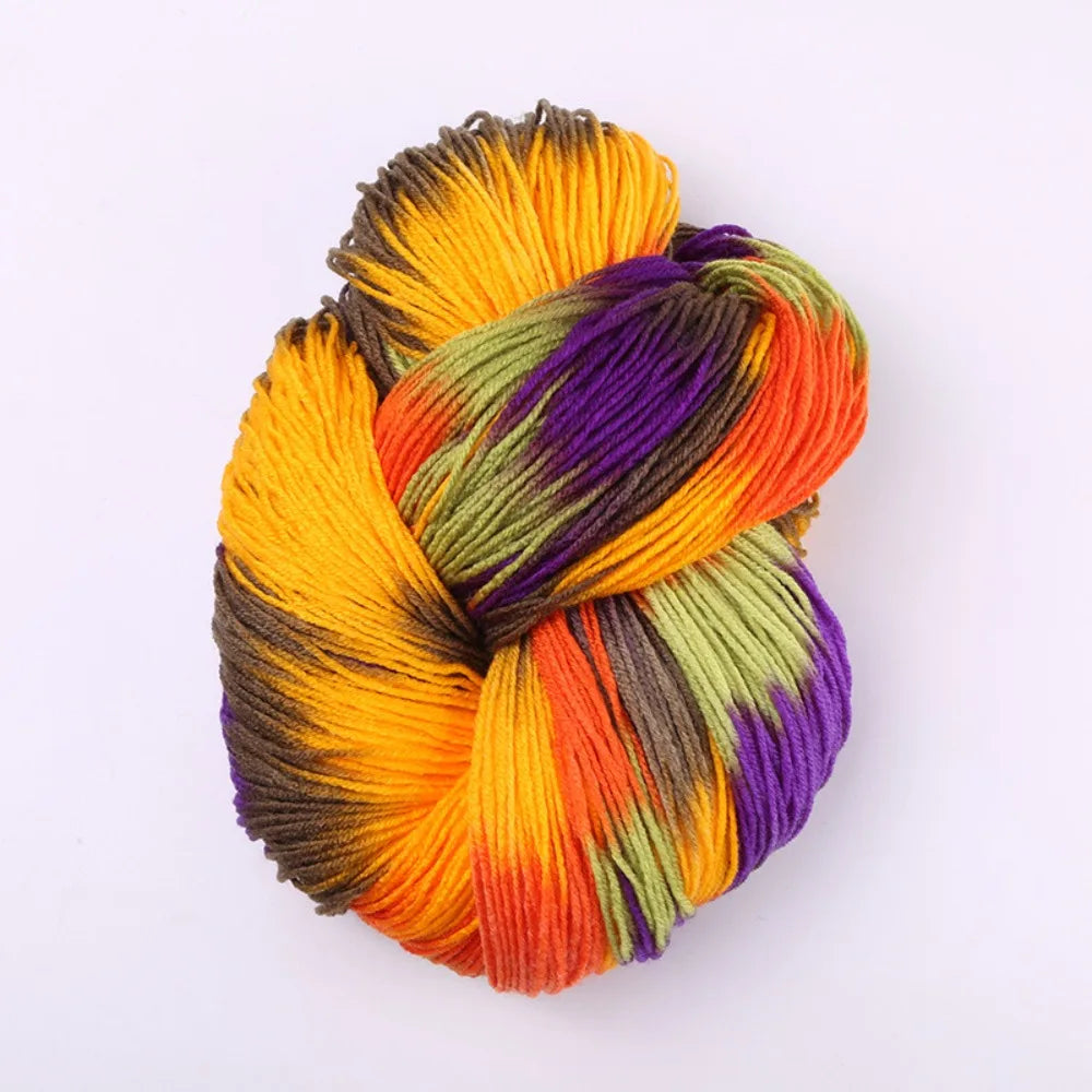 Segment Dyed Acrylic Yarn – Soft Mixed Color Knit & Crochet