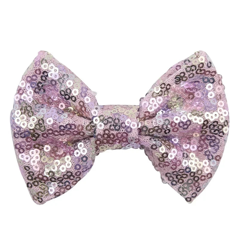 5-Pack Glitter Sequin Hair Bows – DIY Girls Hair Accessories