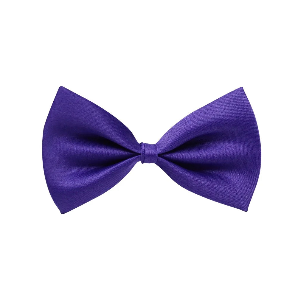 Kids Pre-Tied Adjustable Bow Tie – Solid Color Boys & Girls