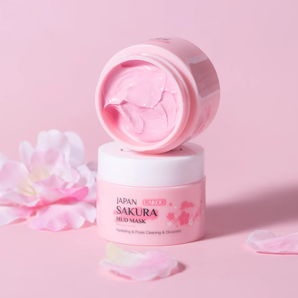 LAIKOU Sakura Mud Face Mask – Oil Control & Pore Minimizing
