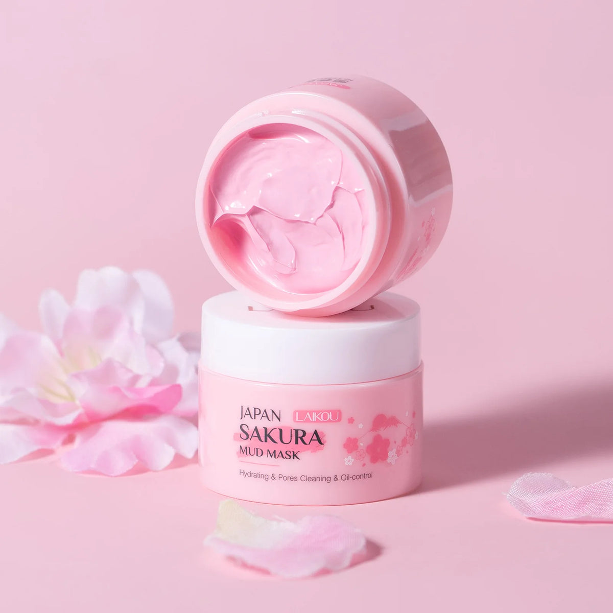 LAIKOU Sakura Mud Face Mask – Oil Control & Pore Minimizing