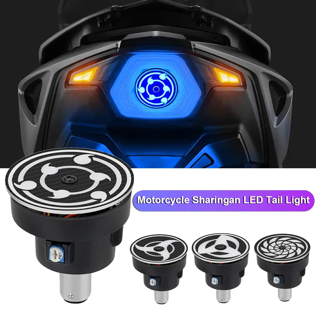 Universal Motorcycle Angel Eye LED Tail Brake Light 12V