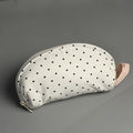 Polka Dot Shell Pencil Case – Large Canvas Stationery Pouch
