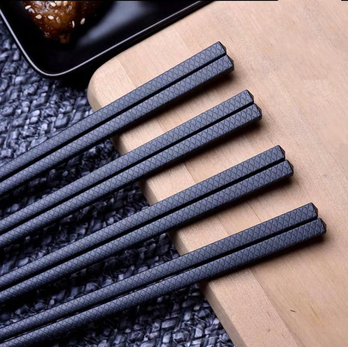 Non-Slip Reusable Alloy Chopsticks | Sushi & Dining Set