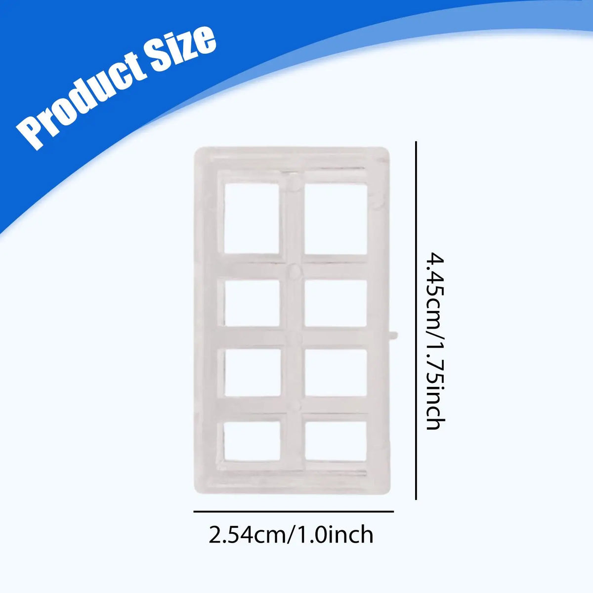 Clear Acrylic Window Blind Bracket Spacers – 8-Pack