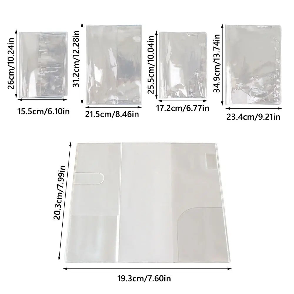 A5/A6 Transparent PVC Notebook Protective Sleeve Cover