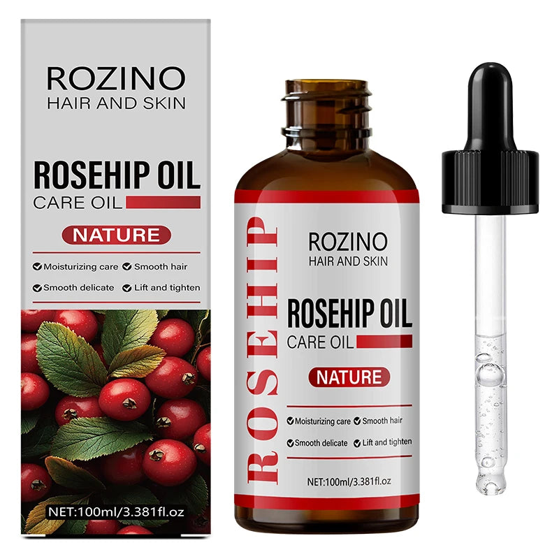 ROZINO Pure Rosehip Carrier Oil 3.38oz – Face, Body & Hair