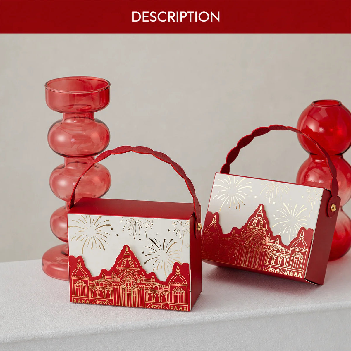 Elegant Wedding Favor Box – Foldable Cardstock Candy Gift Box