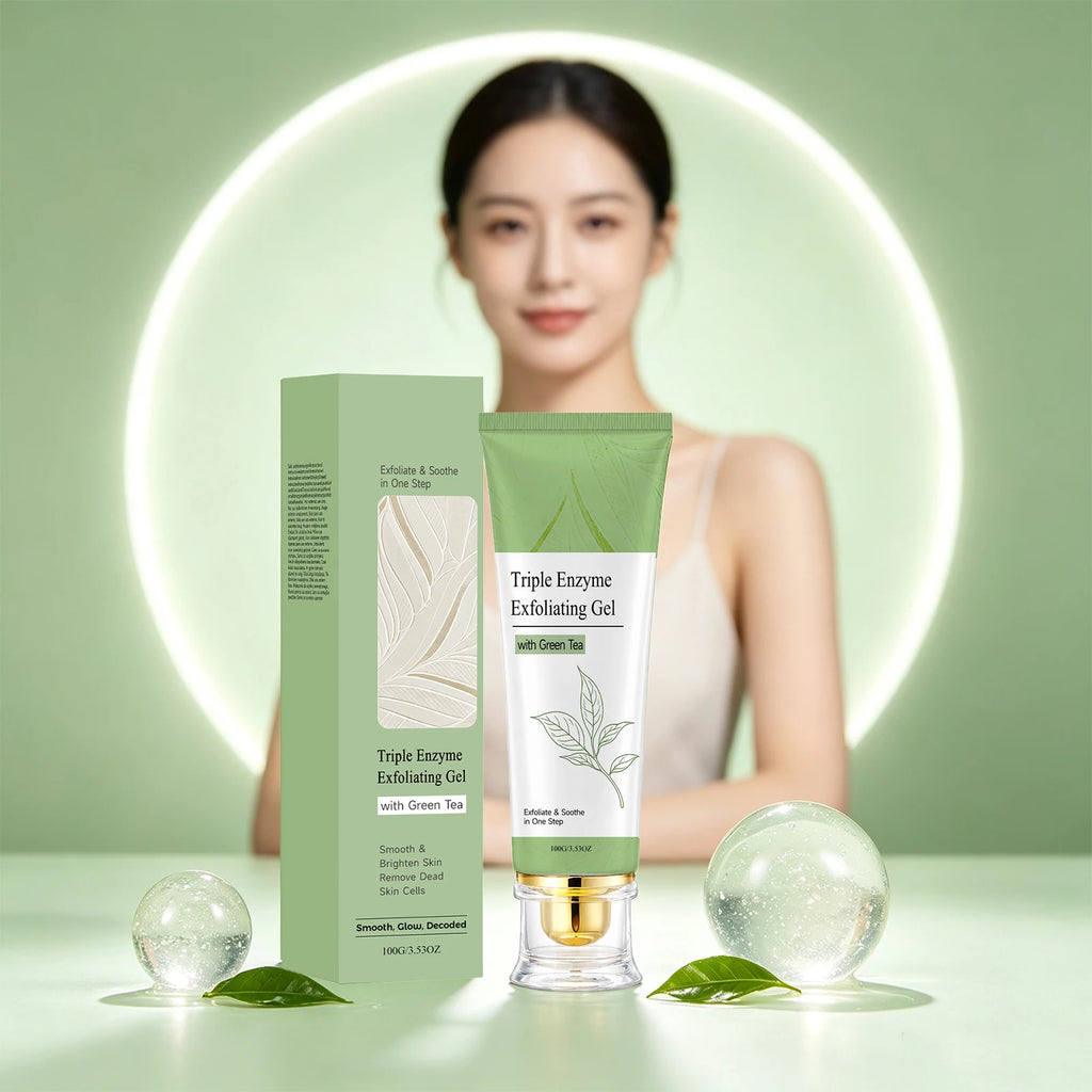 Triple Enzyme Green Tea Exfoliating Face Peel Gel | Brightening