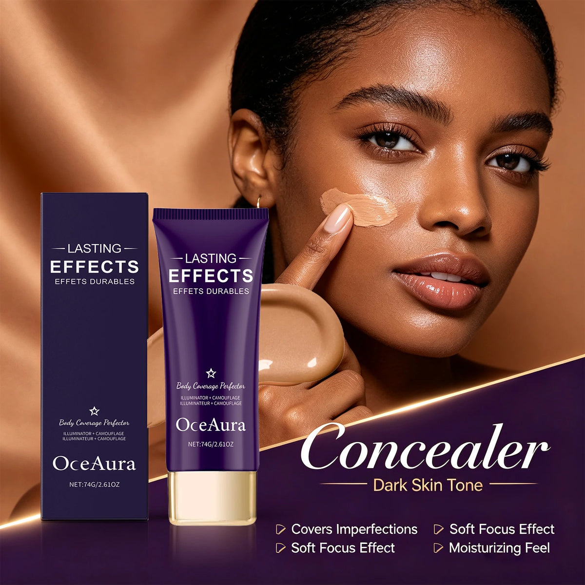 Matte Liquid Foundation Full Coverage Concealer – 3 Shades