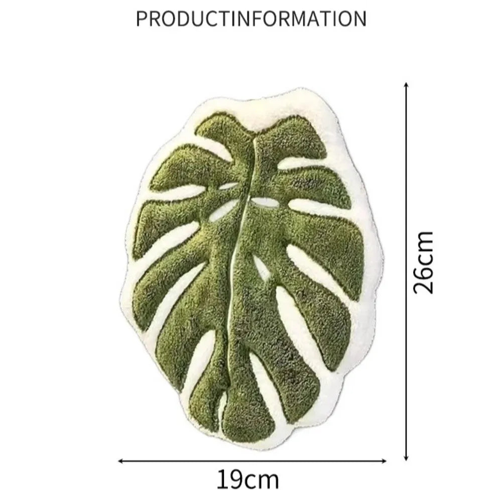 Cartoon Leaf Coral Velvet Hand Towel – Kitchen & Bathroom