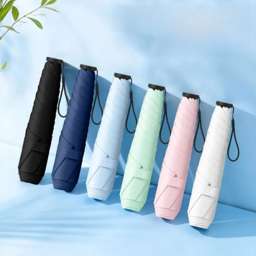 Foldable UV Protection Sun Umbrella – Ultra-Light 6-Rib Pencil