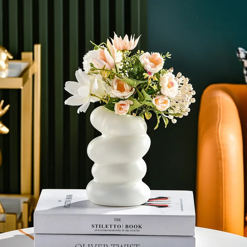 Nordic Spiral Vase – Modern PP Flower & Plant Container