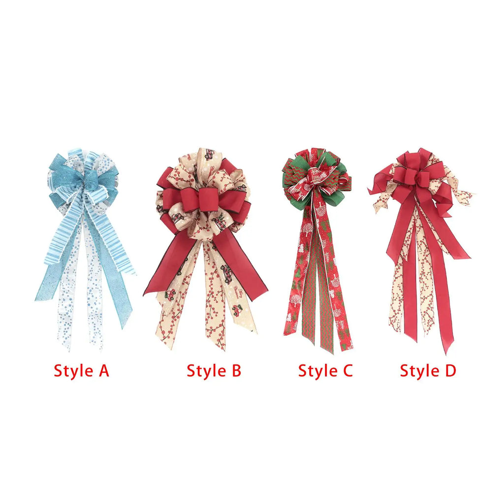 Large Christmas Tree Topper Bow – Wreath & Door Xmas Decor