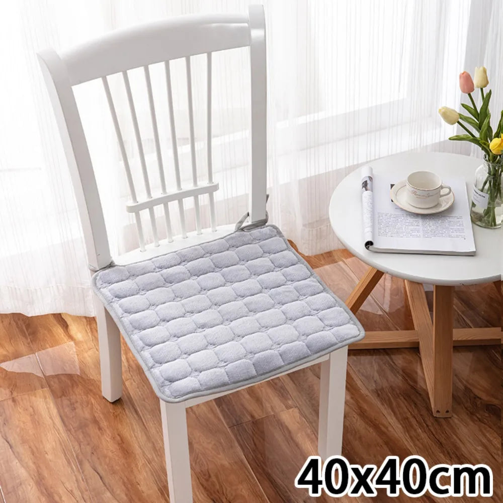 Soft Flannel Seat Cushion 45x45cm | Square Chair Pad