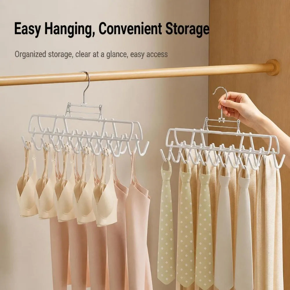 Rotating 20-Hook Foldable Lingerie Hanger | Closet Organizer