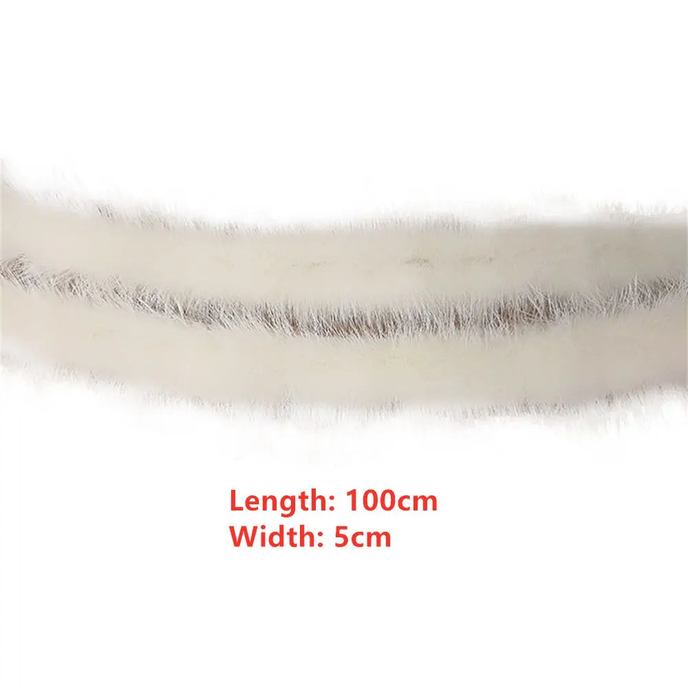 Faux Rabbit Fur Ribbon Trim 5cm×100cm – Fluffy Furry Tape