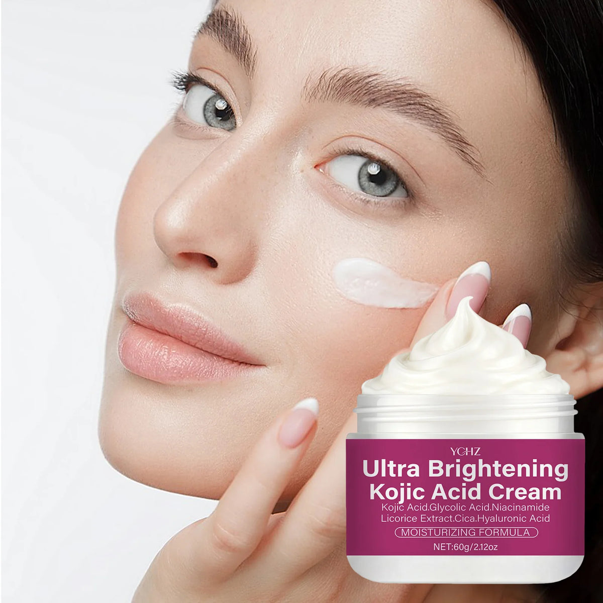 Kojic Acid Brightening Cream – Niacinamide, Vitamin C & E