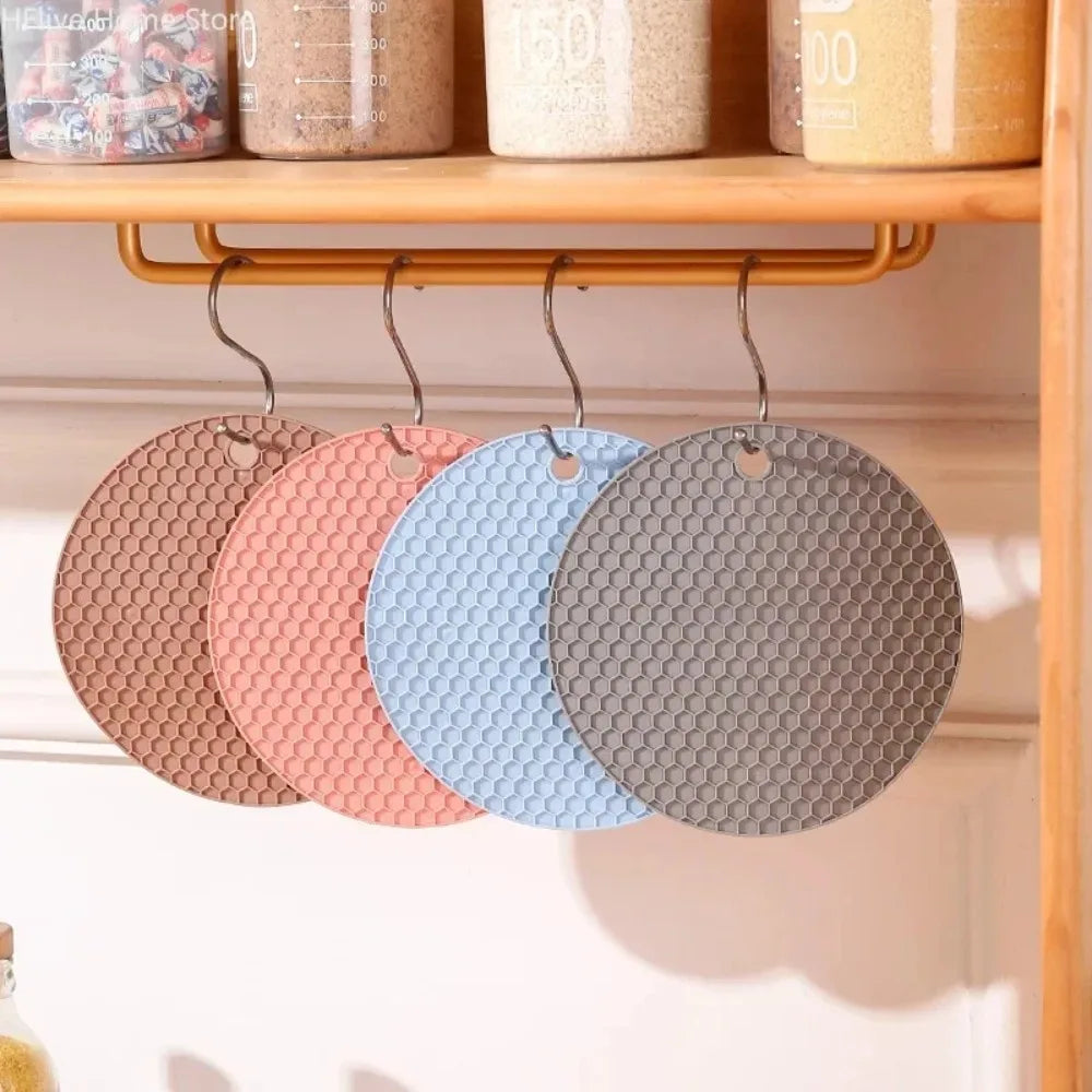 Round Silicone Kitchen Mat – Non-Slip Heat Resistant Trivet